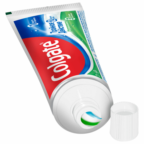 Зубная паста 50мл COLGATE "Натуральная мята", тройное действие, с фторидом, ш/к 28954, 7891024128954 фото 4