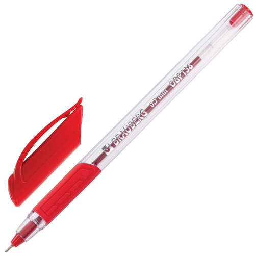 Ручка шариковая масляная BRAUBERG "Extra Glide GT", трехгранная, линия письма 0,35 мм, красная фото 4