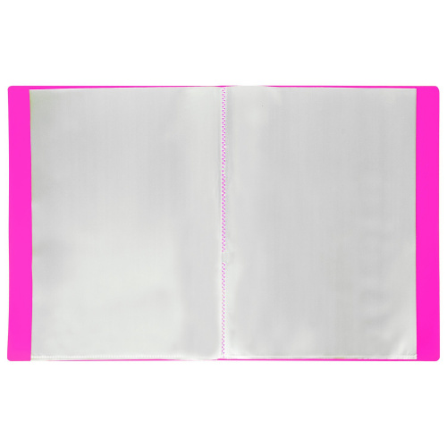 Папка 20 вкладышей BRAUBERG "Neon", 16 мм, неоновая розовая фото 8