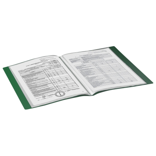 Папка BRAUBERG "Contract", 40 вкладышей, зеленая, вкладыши-антиблик, 0,7 мм, бизнес-класс фото 7