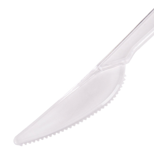 Нож одноразовый пластиковый БЕЛЫЙ АИСТ ЭТАЛОН, 180 мм, 50 шт., прозрачный фото 2