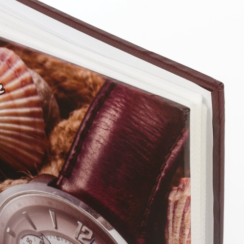 Фотоальбом BRAUBERG "Часы", на 200 фотографий 10х15 см, твердая обложка, коричневый фото 6