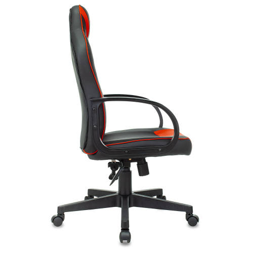 Кресло компьютерное BRABIX "Game GM-017", экокожа/ткань, черное/красное фото 2