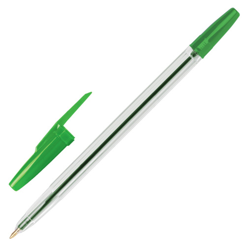 Ручка шариковая CORVINA "51 Classic", корпус прозрачный, узел 1 мм, линия письма 0,7 мм, зеленая фото 9