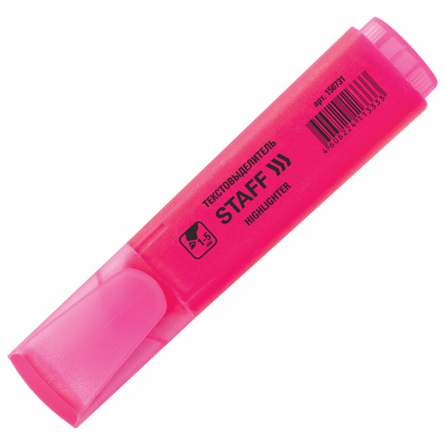 Текстовыделитель STAFF "EVERYDAY", линия 1-5 мм, розовый фото 8