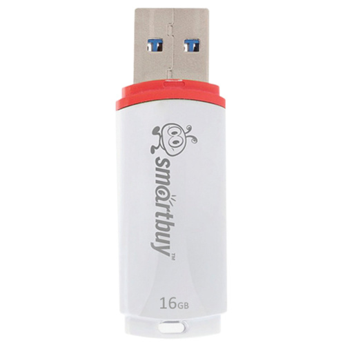 Флеш-диск SMARTBUY Crown, 16 GB, USB 2.0, белый фото 2