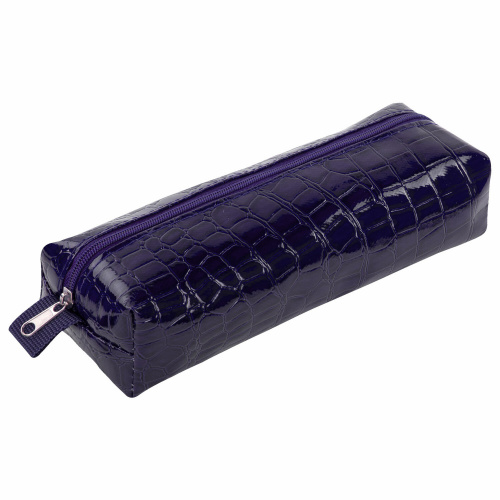 Пенал-косметичка BRAUBERG "Ultra purple", 20х6х4 см, крокодиловая кожа фото 7