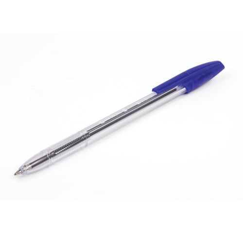 Ручка шариковая BRAUBERG "X-333", корпус прозрачный, узел 0,7 мм, линия письма 0,35 мм, синяя фото 7