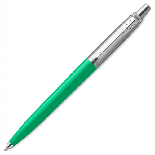 Ручка шариковая PARKER "Jotter Orig Green", корпус зеленый, детали нержавеющая сталь, блистер, синяя