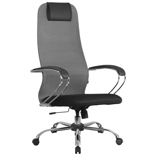 Кресло офисное BRABIX PREMIUM "Ultimate EX-800" хром, плотная двойная сетка Х2, черное/серое, 532912 фото 5