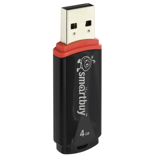 Флеш-диск SMARTBUY Crown, 4 GB, USB 2.0, черный фото 2