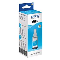 Чернила EPSON для СНПЧ Epson L100/L110/L200/L210/L300/L456/L550, голубые, оригинальные