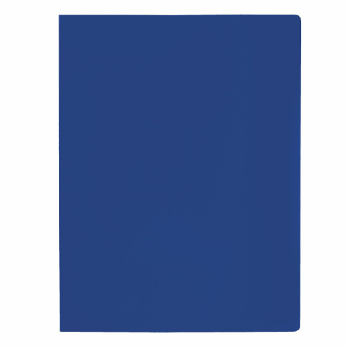 Папка с боковым металлическим прижимом STAFF, до 100 листов, синяя фото 7