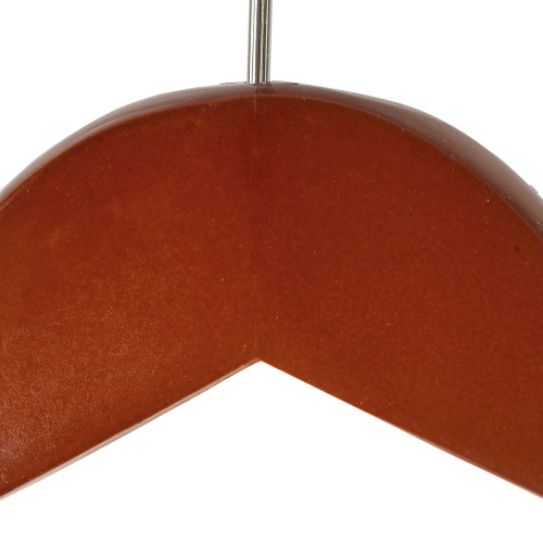 Вешалка-плечики BRABIX "Стандарт", размер 48-50, деревянная, анатомическая, перекладина, цвет вишня фото 4