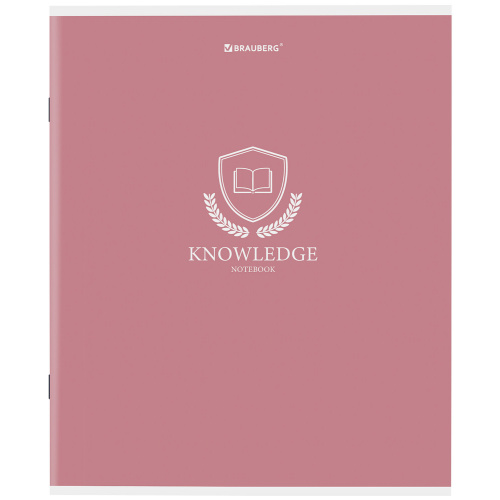 Тетрадь А5, 80 л., BRAUBERG, скоба, клетка, обложка картон, "Knowledge", 404409 фото 4