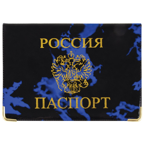 Обложка для паспорта STAFF "Герб", тиснение  ПВХ, ассорти фото 2