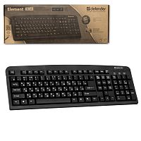 Клавиатура проводная DEFENDER Element HB-520, разъем PS/2, 104 клавиши, 3 доп. клавиши, черная