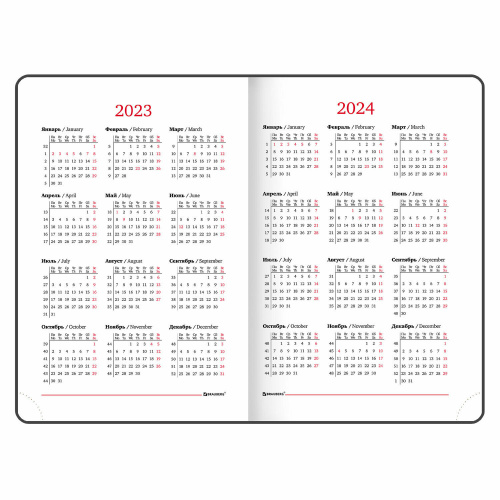 Ежедневник датированный 2023 BRAUBERG "Vista" "Blur", А5, 138x213 мм, под кожу, гибкий фото 2