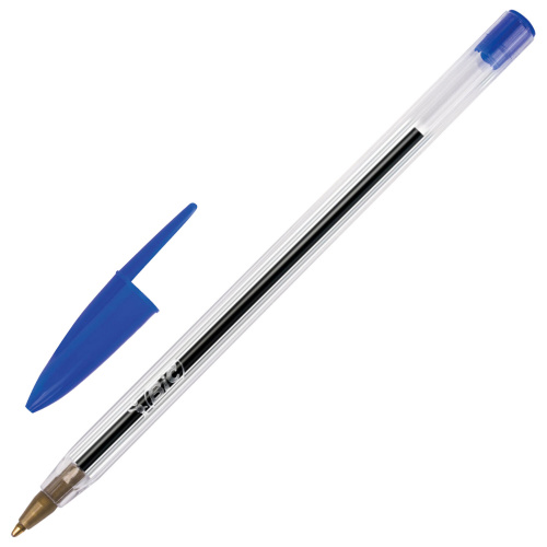 Ручки шариковые BIC "Cristal Original", 10 шт., узел 1 мм, линия письма 0,32 мм, пакет, синие фото 4