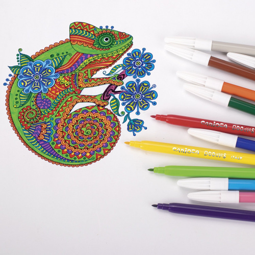 Фломастеры CARIOCA "Doodles", 24 цвета, суперсмываемые фото 4