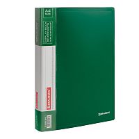Папка BRAUBERG, 60 вкладышей,  0,8 мм, стандарт, зеленая