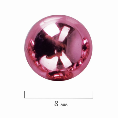 Стразы самоклеящиеся ОСТРОВ СОКРОВИЩ, 8 мм, 150 штук, розовые, на подложке, круглые фото 6
