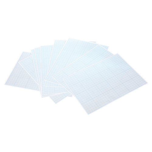 Бумага масштабно-координатная (миллиметровая) STAFF, А4, плотная папка, голубая, 20 л. фото 6