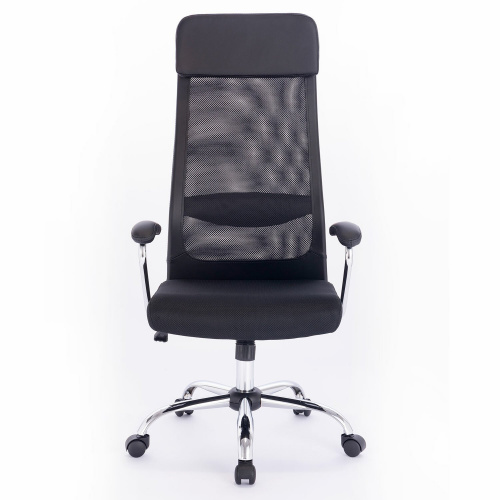 Кресло офисное BRABIX "Flight EX-540", хром, ткань TW, сетка, черное фото 10