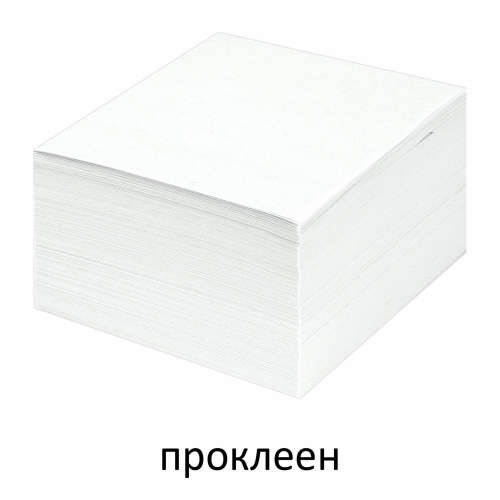 Блок для записей STAFF, проклеенный, куб 9х9х5 см, белизна 90-92%, белый фото 3