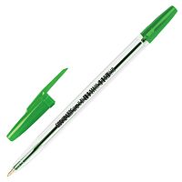 Ручка шариковая CORVINA "51 Classic", корпус прозрачный, узел 1 мм, линия письма 0,7 мм, зеленая