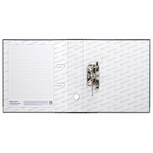 Папка-регистратор BRAUBERG, мраморное покрытие, А4 +, содержание, 70 мм, черный корешок фото 7