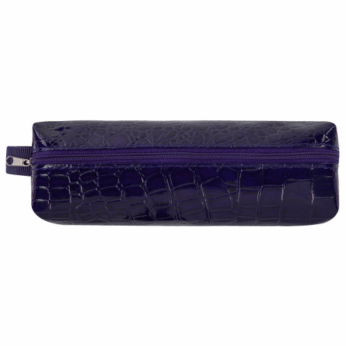 Пенал-косметичка BRAUBERG "Ultra purple", 20х6х4 см, крокодиловая кожа фото 4