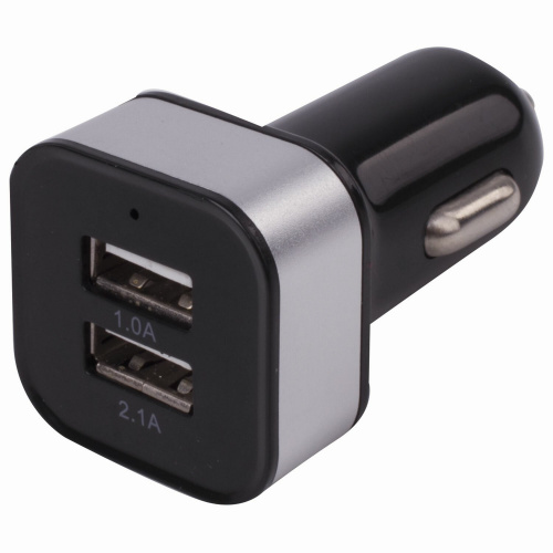 Зарядное устройство автомобильное SONNEN, 2 порта USB, выходной ток 2,1 А, черное-белое, 454796 фото 4