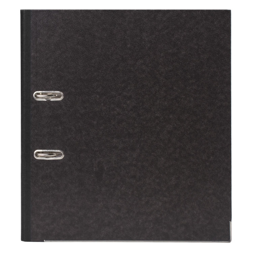 Папка-регистратор ОФИСМАГ, фактура стандарт, с мраморным покрытием, 75 мм, черный корешок фото 8