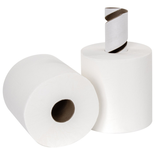 Полотенца бумажные с центральной вытяжкой LAIMA, 150 м, 2-слойные, белые, 6 рулонов фото 3