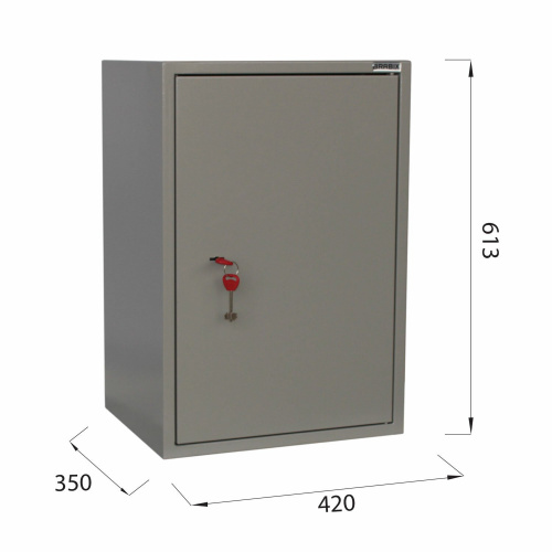 Шкаф металлический для документов BRABIX "KBS-011Т", 613х420х350 мм, 15 кг, трейзер, сварной фото 3
