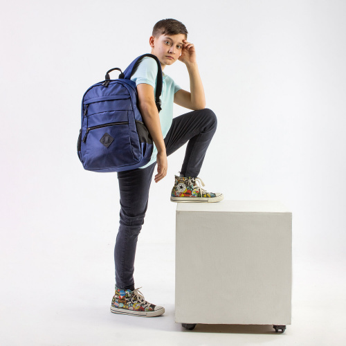 Рюкзак BRAUBERG DYNAMIC, 43х30х13 см, универсальный, эргономичный, синий фото 4