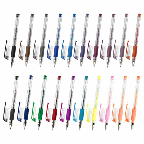 Ручки гелевые BRAUBERG KIDS "FRUITS", 20 цв., линия 0,5 мм, ароматизированные фото 5