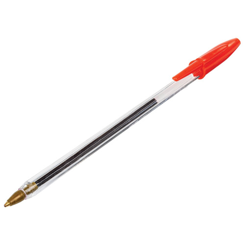 Ручка шариковая STAFF "Basic BP-01", письмо 750 метров, длина корпуса 14 см, красная фото 8