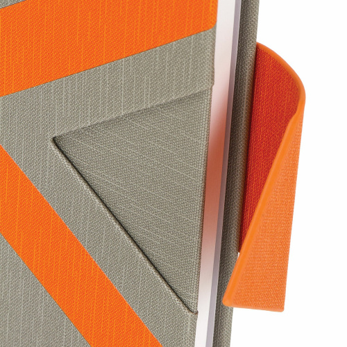 Ежедневник недатированный BRAUBERG, А5, 138x213 мм, под кожу, застежка 160 л., серый/оранжевый фото 9