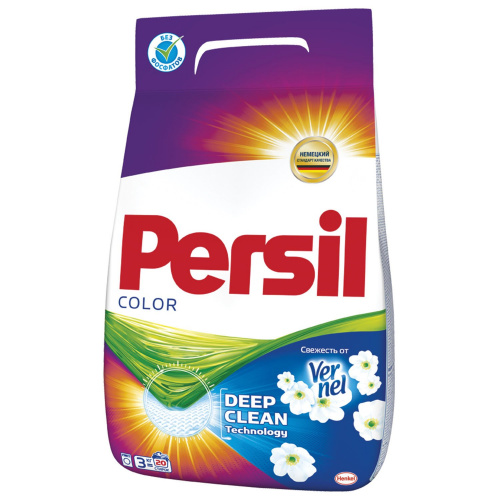 Стиральный порошок автомат PERSIL Color "Свежесть от Vernel", 3 кг фото 2