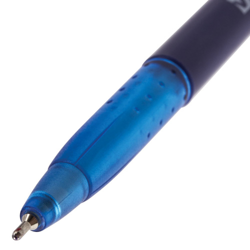 Ручка шариковая масляная BRAUBERG "Oil Base", корпус синий, линия письма 0,35 мм, синяя фото 8