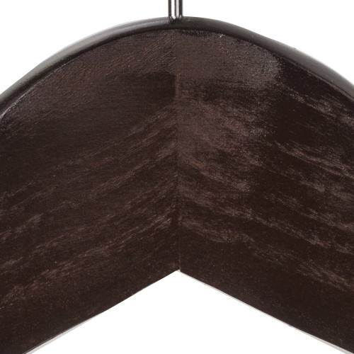 Вешалки-плечики BRABIX "Стандарт", размер 48-50, 5 шт., дерево, перекладина, цвет шоколад фото 2