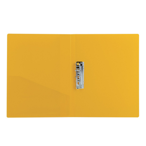 Папка BRAUBERG "Contract", с боков металлич прижимом и внутрен карманом , до 100 л., 0,7 мм, желтая фото 7