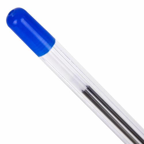 Ручка шариковая масляная MUNHWA "Option", синяя, узел 0,5 мм, линия 0,3 мм фото 3