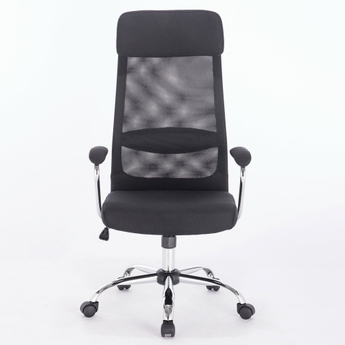 Кресло офисное BRABIX "Flight EX-540", хром, ткань, сетка, черное фото 6