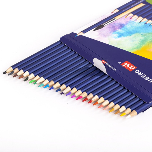 Карандаши художественные цветные акварельные BRAUBERG ART CLASSIC, 24 цвета, грифель 3,3 мм фото 10