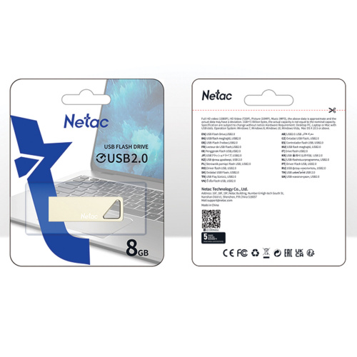 Флеш-диск 8GB NETAC U326, USB 2.0, серебристый, NT03U326N-008G-20PN фото 2