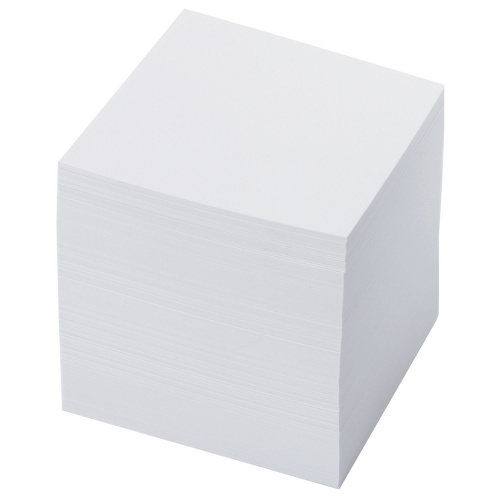 Блок для записей ОФИСМАГ, непроклеенный, куб 9х9х9 см, белизна 95-98%, белый фото 2