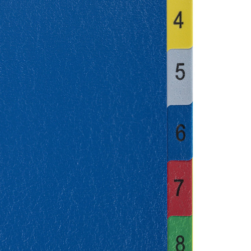 Разделитель пластиковый широкий BRAUBERG, А4+, 10 листов, цифровой 1-10, оглавление, цветной фото 5